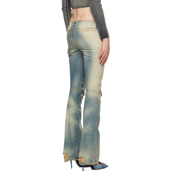 Diesel Belthy Bootcut Flare Low Rise Jeans in Blue 28 Womens Denim Pants - Picture 14 of 15